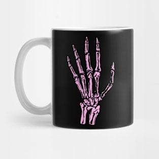 Pink Skeleton Hand Mug